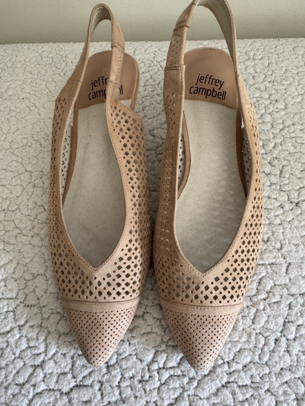 Jeffrey Campbell Bianca Cutout Suede Slingback Pumps Size 6.5